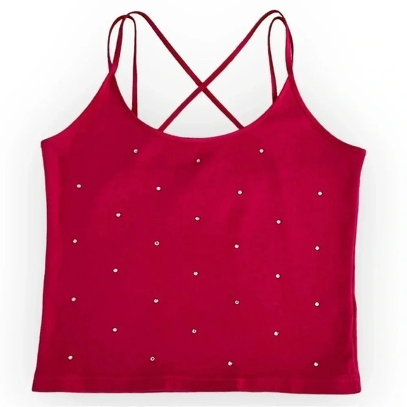 VINTAGE Pink Energie Crop Tank Top - Picture 1 of 5